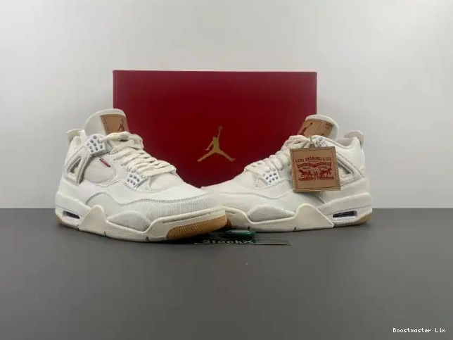 Bmlin Air 4 Jordan x AO2571-100 Levi's 'White' 0601